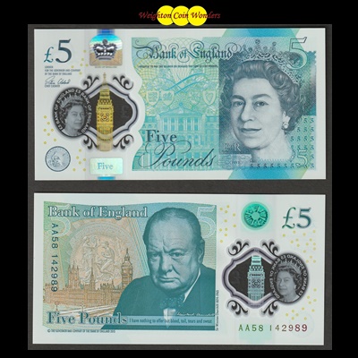 2016 Bank of England £5 Note (AA58)